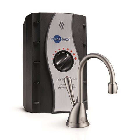 InSinkErator View Instant Hot Water Dispenser System - Faucet & Tank, Satin Nickel, H-View-SN 14.6 x 10 x 8.4 inches