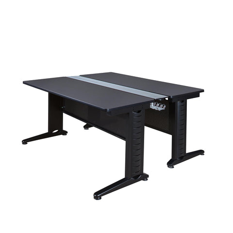Regency Fusion 66 x 58 in. 2 Person Bench Workstation Desk- Grey