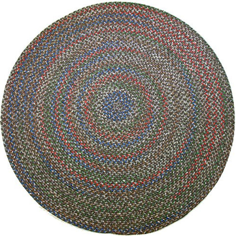 Rhody Rug Katie KA23 Dk Taupe 8' x 11' Oval - Braided Area Rug, Home Decor, Floor Mat or Bedroom Rug - Easy Care, Ideal for High Traffic Areas in Hallway and Living Room - Made in USA