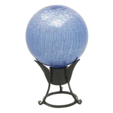 Achla Designs 12-Inch Crackle Gazing Globe Ball, Blue Lapis