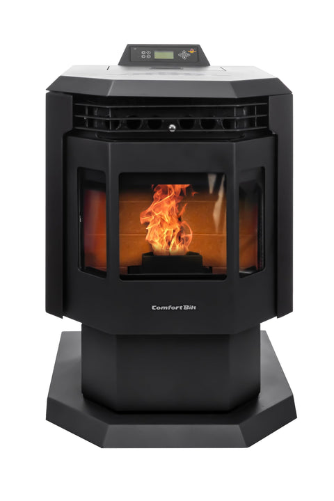 Comfortbilt HP21 Pedestal Wood Pellet Stove Black EPA Certified Heats 2,400 ft² 40 lb. Hopper