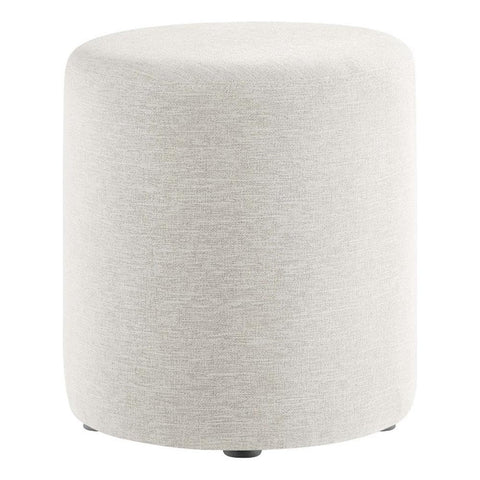 Modway 16" Round Woven Heathered Fabric Upholstered Upholstered Ottoman