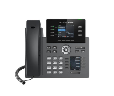 Grandstream GRP2614 IP Phone | 4 Lines, 6 SIP Accounts | 2.8-Inch Color Display | Dual-port Gigabit Ethernet with Integrated PoE