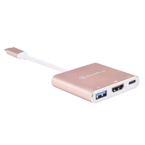 SilverStone Technology USB Type-C Multi-Purpose Hub, Pink (EP08P)