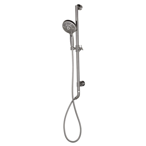 PULSE ShowerSpas 7003-BN AquaBar Shower System, Slide Bar with 5-Function Hand Shower, Brushed Nickel Finish