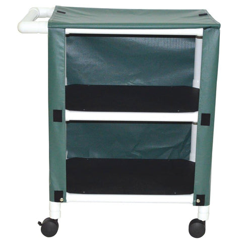 MJM International 325-2C 2 Shelf Mini Cart with Cover Royal Blue, Forest Green, Mauve
