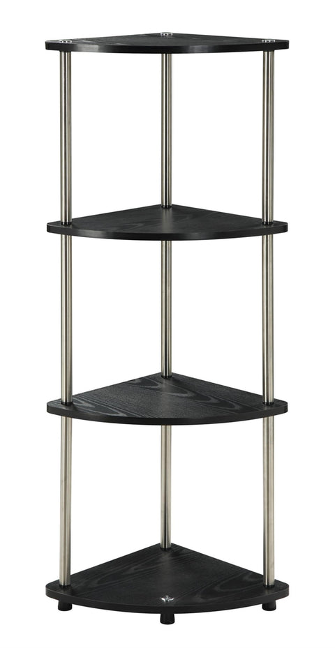 Convenience Concepts Designs2Go 4 Tier Corner Shelf, White