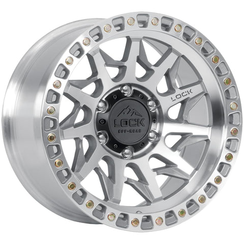 Lock Offroad Lunatic 17x9 6x139.7-12et 106.2 Machined W/Clear Coat