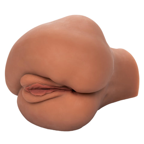 CalExotics Stroke It Side Banger Male Masturbator with 2 Tight, Stretchy and Closed-End Chambers Brown - SE-0913-17-3