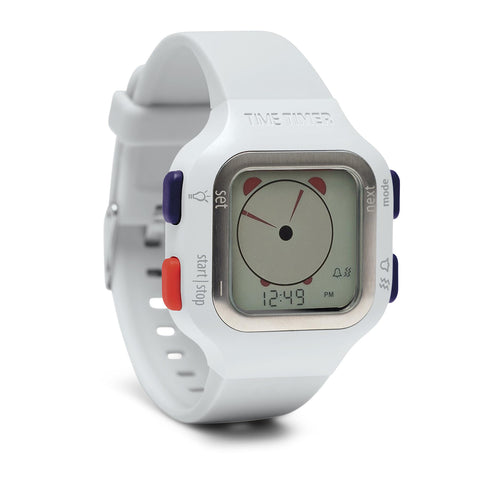 TIME TIMER Watch, Small, Arctic White