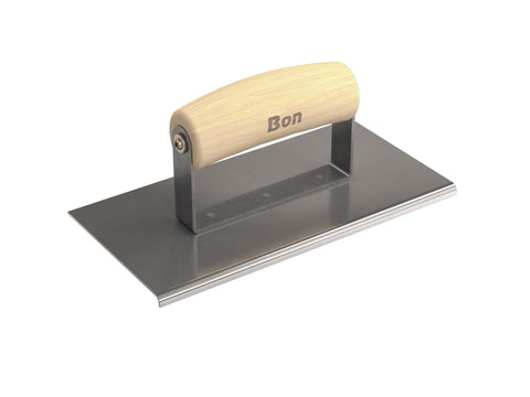 Bon 12-451 8-Inch by 4-Inch Stainless Steel Concrete Sidewalk Edger with 1/8-Inch Radius and 1/4-Inch Deep Wood Handle