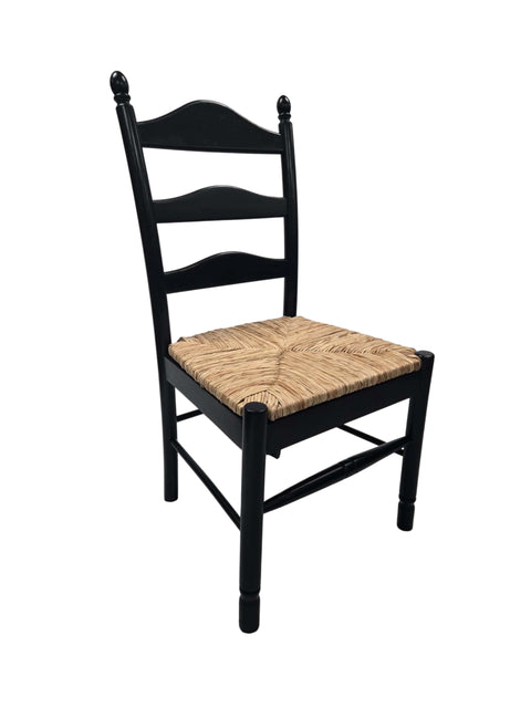 Ella Rush Seat Chair RTA: Ant. Black
