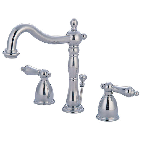 Kingston Brass KB1971AL Heritage Widespread Lavatory Faucet, Polished Chrome