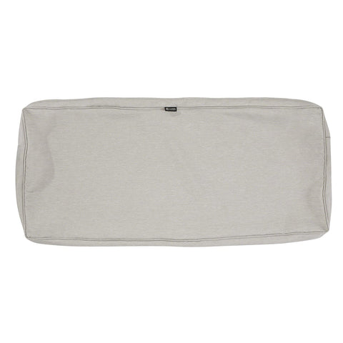 Classic Accessories Montlake Water-Resistant 54 x 18 x 3 Inch Outdoor Bench/Settee Cushion Slip Cover, Patio Furniture Swing Cushion Cover, Heather Grey, Patio Furniture Cushion Covers