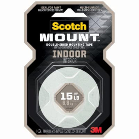 Scotch 91807 1 x 55 in. Mount Double Sided Mounting Tape, White - Pack of 66