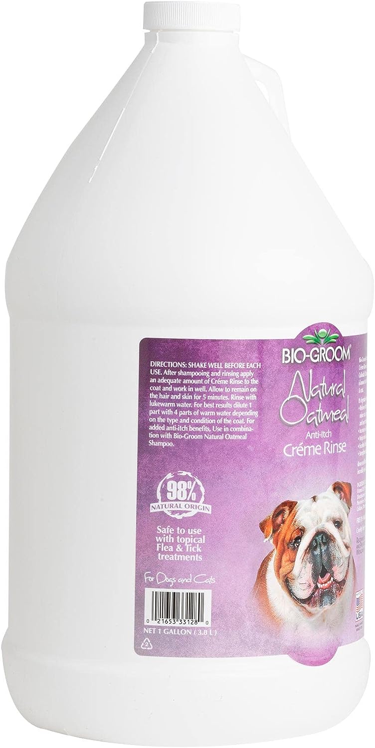 Bio-Groom Natural Oatmeal Anti-Itch Pet Creme Rinse, 1-Gallon