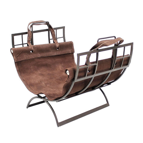 Minuteman International LCR-36CZ Arts and Craft Log Holder with Suede Carrier,Bronze
