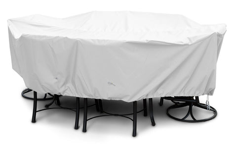 KoverRoos Weathermax 11462 Supersize High Back Dining Set Cover, 140 by 80 by 36-Inch, White