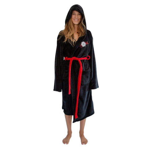 Ukonic Dungeons & Dragons Dungeon Master Hooded Bathrobe for Men And Women | Soft Plush Spa Robe | Lightweight Fleece Housecoat With Belted Tie | One Size Fits Most Adults