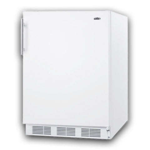 Summit 24" Refrigerator, Peak24 Undercounter Fridge, 5.5 cu.ft. Capacity, White - FF61W