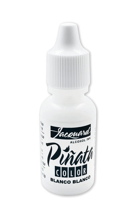 Jacquard Pinata Alcohol Ink - Blanco Blanco White - Professional and Versatile Ink That Produces Color Saturated and Acid-Free Results - 1/2 Fluid Ounce - Made in The USA