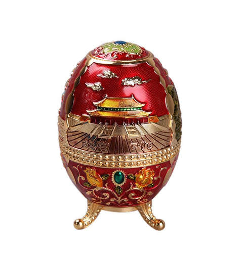 Panda Legends Automatic Toothpick Holder with Bottle Opener Portable Pop Up Toothpick Dispenser Container Red Forbidden City Pattern