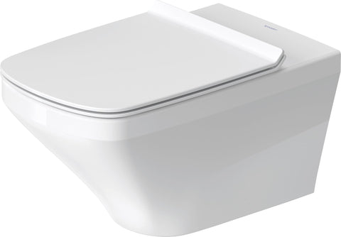 Duravit, 2542090092, DuraStyle 0.8/1.6 GPF Dual Flush Wall Mounted One Piece Elongated Toilet with Wall Hand Lever - Less Seat, White