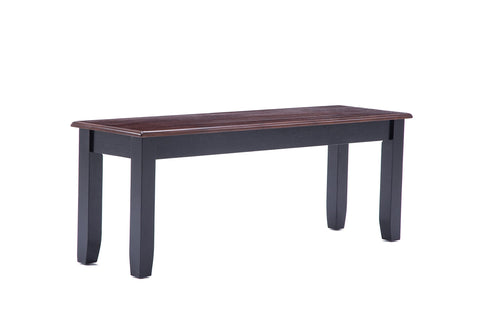 Bloomington Wood Dining Bench - Black/Cherry