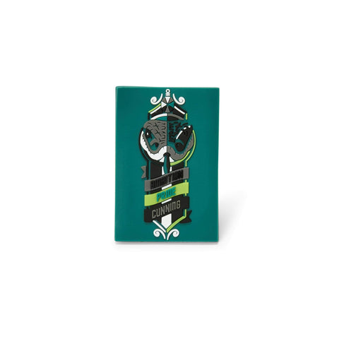 Harry Potter Hogwarts House Slytherin Magnet - 3-Inch Plastic Crest With Banner, Snake & Motto - Kitchen Refrigerator, School Locker Magnets - Home, Classroom Decorations - Great Kids & Adults Gifts
