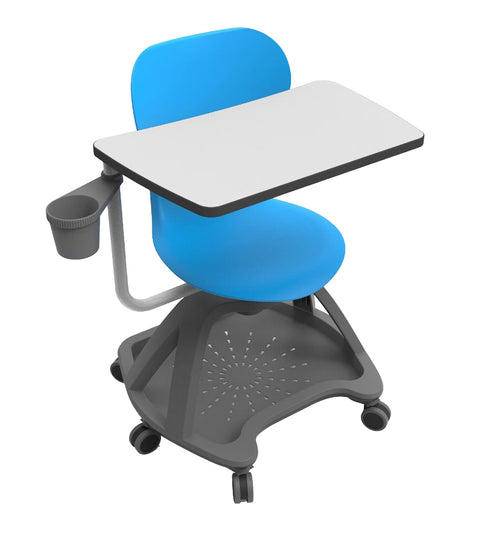 Luxor Student-MTACHR All-in-One Student Desk and Chair, Storage Shelf in Base, 23.5" W x 27.5 to 29" D x 35" H