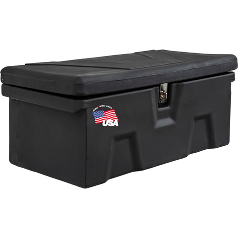 Buyers Products 1712230 Black Poly All-Purpose Storage Chest , 2.6 cu. ft., Made In The USA, Dent-Resistant Lockable Storage Box for Truck, Trailer, Dock, or Deck, High-Density Polyethylene