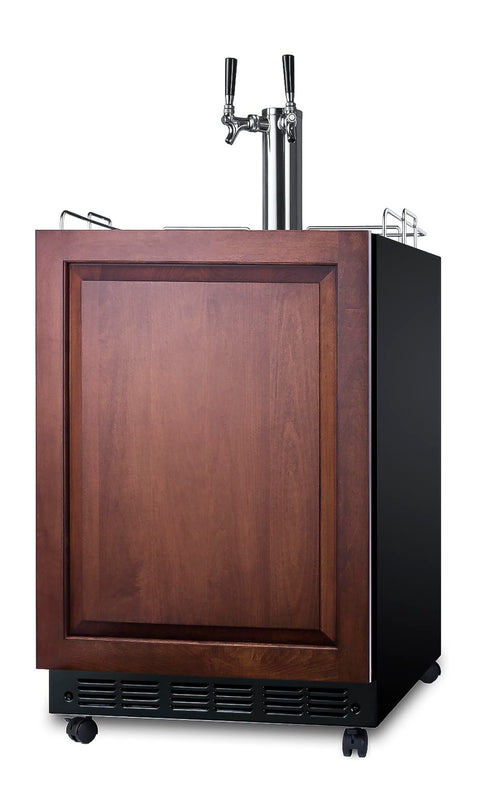 Summit 24" Undercounter Kegerator, Dual Tap Kit,*Panel Ready- SBC7BRSIF *Panel is not Included