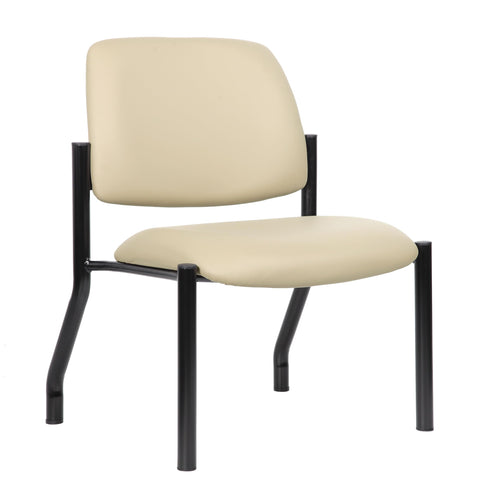 Boss Armless Guest Chair, 400 lb. Weight Capacity, Beige