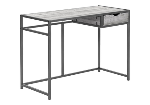 Monarch Specialties I 7217 Computer Desk, Home Office, Laptop, Storage Drawer, 42" L, Work, Metal, Laminate, Grey, Contemporary, Modern