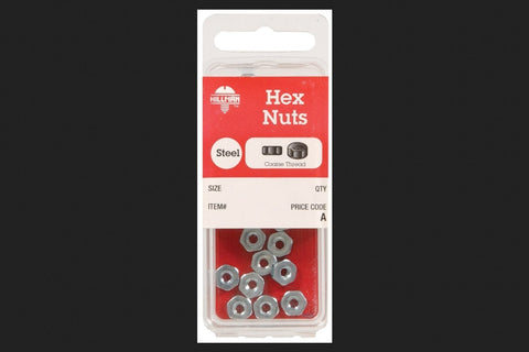 Hillman 1/4 Zinc-Plated Steel SAE Hex Nut 12 pk