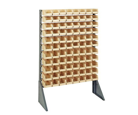 Quantum Storage Systems QRU-12S-220-96IV Single Sided Rail Systems Complete Package with Bins, 36" L x 15" W x 53" H, Ivory