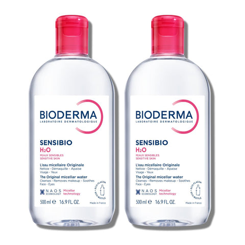 Bioderma - Sensibio - H2O Micellar Water - Makeup Remover Cleanser - Face Cleanser for Sensitive Skin