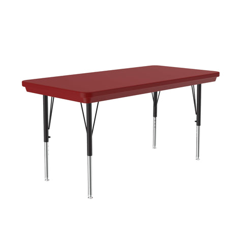 Correll AR2448-REC-25 Blow-Molded Plastic Top Activity Table, 24" x 48", Red