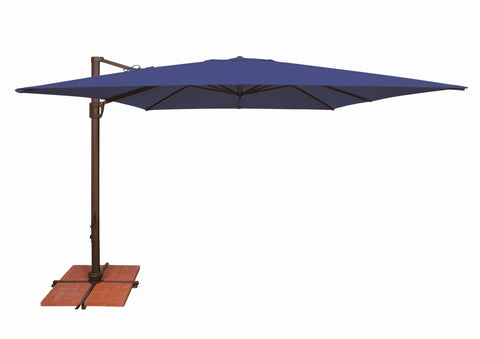 SimplyShade Bali 10 Foot Square Cantilever Patio Balcony Umbrella, Blue Sky