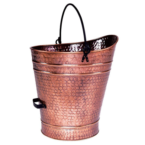 Minuteman International C-86 Coal Hod, Large Hammered Copper Pellet Bucket