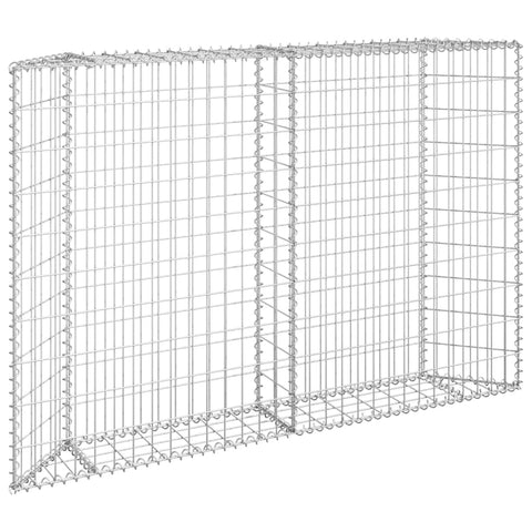 vidaXL Galvanized Steel Gabion Raised Bed - Versatile and Durable Planter for Garden and Patio - Weather- 59.1"x7.9"x39.4" Silver