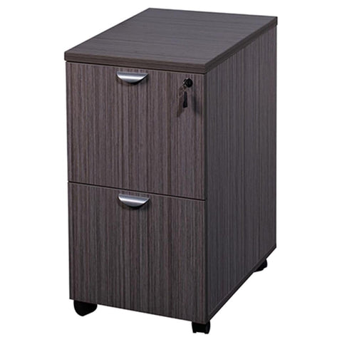 Oakestry Office Products Driftwood Mobile Pedestal File Cabinet Modern Storage Solution with Lockable Drawers Compact Filing Drawers for Workspace Organization