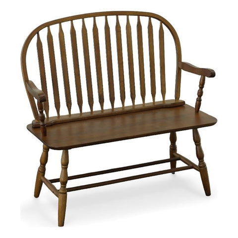 Carolina Classic Windsor 44" Bench in Antique Elm Finish
