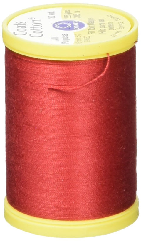 Coats Thread & Zippers S970-2250 General Purpose Cotton Thread, 225-Yard, Red
