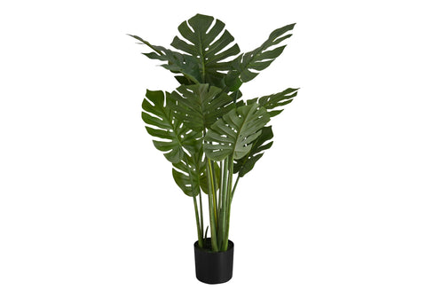 Monarch Specialties I 9510 Artificial Plant, 45" Tall, Monstera Tree, Indoor, Faux, Fake, Floor, Greenery, Potted, Real Touch, Decorative, Green Leaves