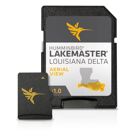 Humminbird LakeMaster Louisiana Delta Aerial View V1 (Legacy) Map SD Card for Fish Finders