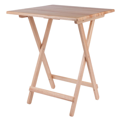 Winsome Delayney Folding Table Natural Wood Finish - Portable Accent Table for Small Spaces