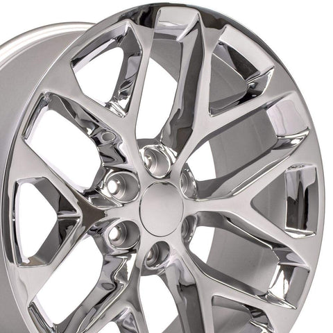 OE Wheels LLC 22 inch Rim Fits 6x139.7 Silverado Suburban Tahoe Sierra Yukon Escalade CV98B 22x9 Chrome Wheels Hollander: 5668