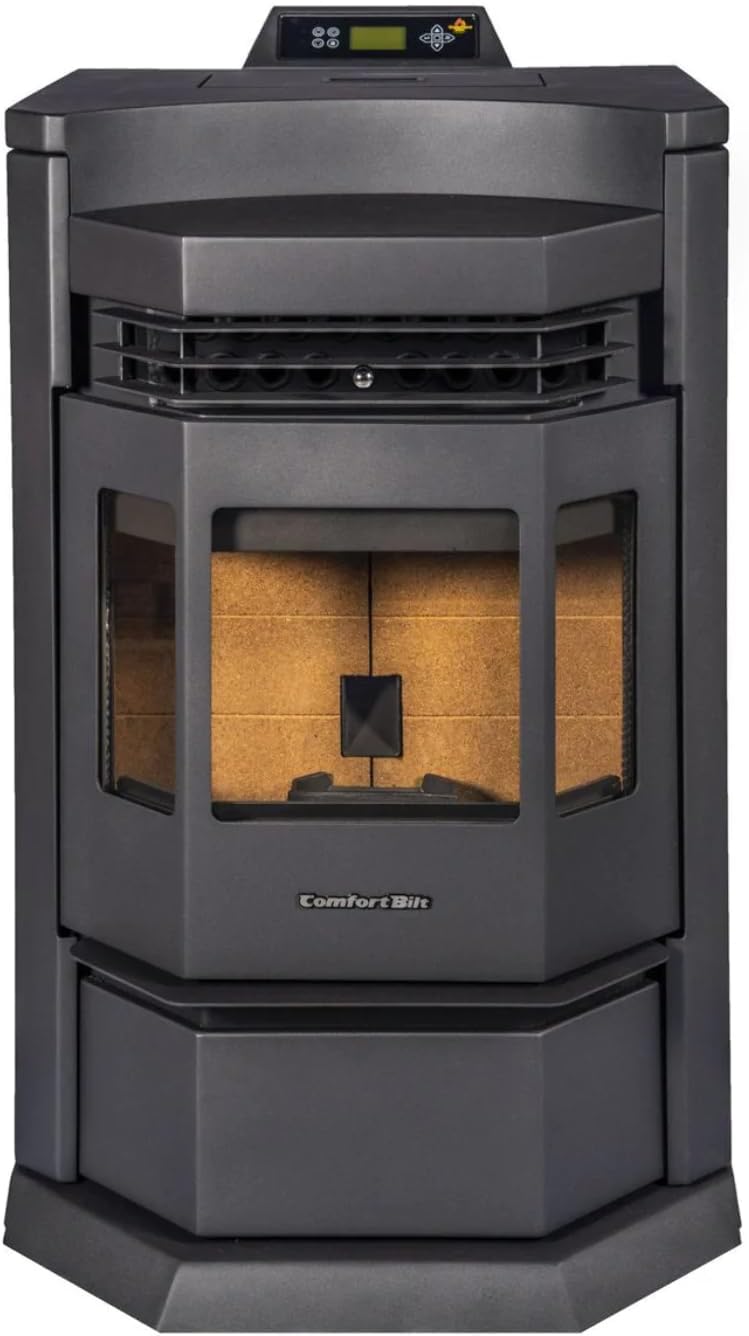 ComfortBilt Pellet Stove Black 2800 Sq Ft 80 Pound Hopper