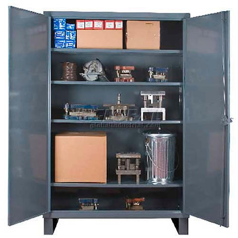 Durham Extra Heavy Duty Welded 12 Gauge Steel Lockable Storage Cabinet, HDC-203678-4S95, 1900 lbs Shelf Capacity, 20" Length x 36" Width x 78" Height, 4 Shelves